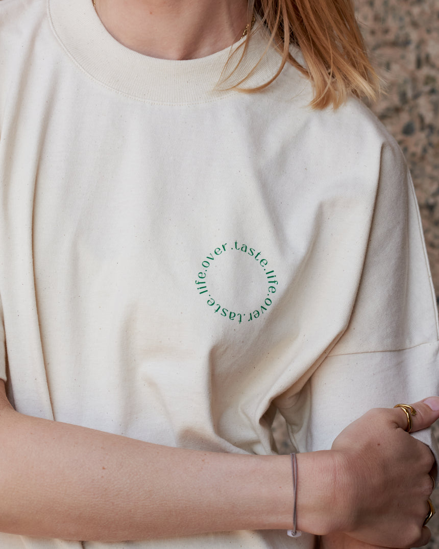 Life.Over.Taste Natural Raw Tee