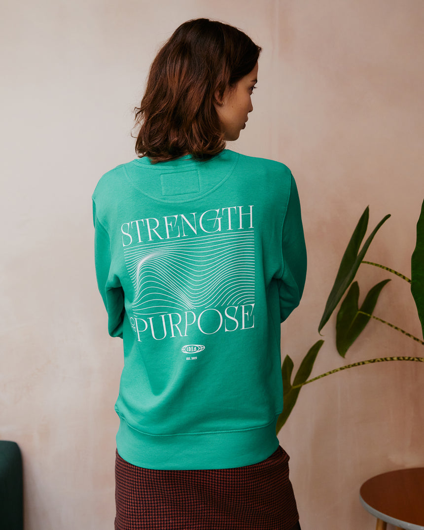 Strength of Purpose Vintage Green Sweatshirt